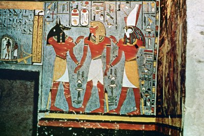 Nástěnná malba z hrobek vznešených, Théby, Luxor, Egypt od Unbekannt