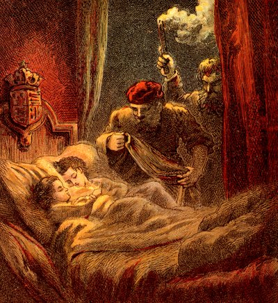 Vražda malých princů, 1483, c1850 od Unbekannt