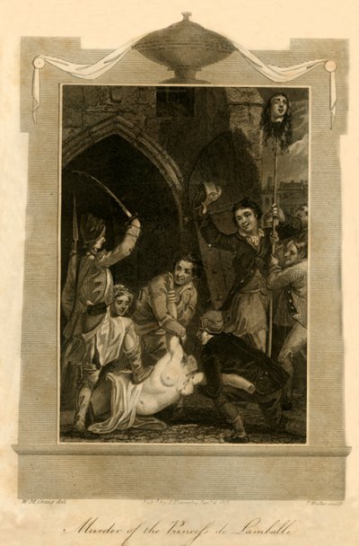 Vražda princezny de Lamballe, 1792, 1816. od Unbekannt