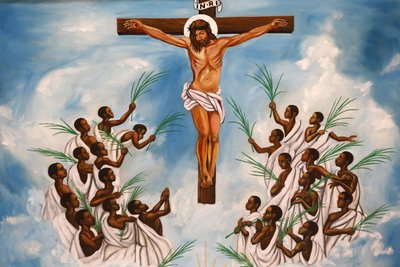 Svatyně katolických mučedníků Namugajna, Kampala. Kostel Fresco, To 180218, Kampala, Uganda od Unbekannt