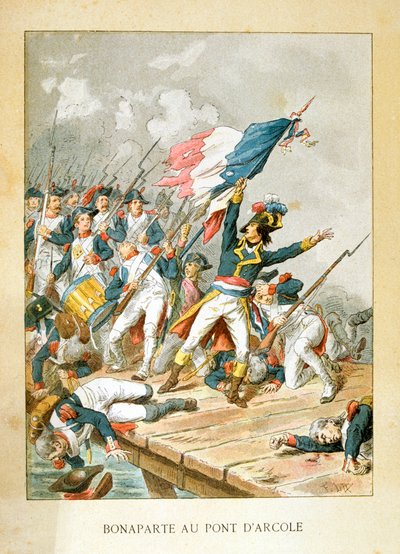 Napoleon u mostu Arcola, 15. listopadu 1796 od Unbekannt