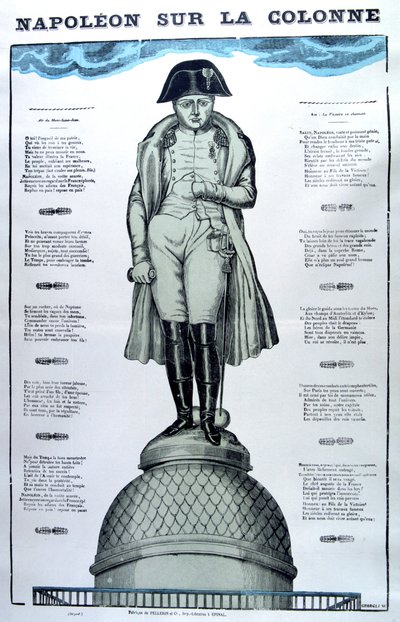 Napoleon na sloupu, 19. století od Unbekannt