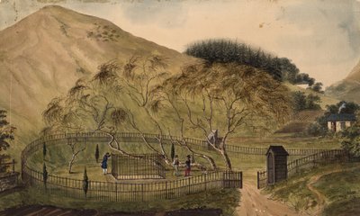 Napoleonovo pohřebiště na Svaté Heleně, 1833 od Unbekannt