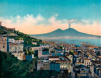 Neapol - Panorama Da Via Tasso, Z Via Tasso, c1900. od Unbekannt