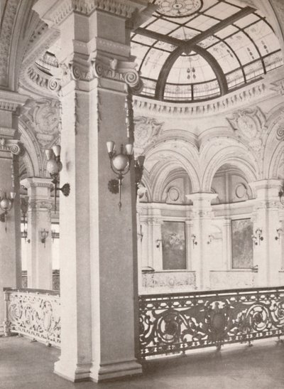 Národní knihovna: roh galerie s výhledem na veřejnou čítárnu, 1914 od Unbekannt
