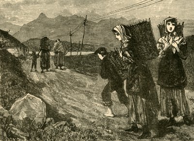 Domorodci jdou za rašelinou, 1898. od Unbekannt