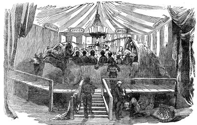 Přírodovědci stolující v modelu dinosaura, Crystal Palace, Sydenham, Silvestr, 1853 od Unbekannt
