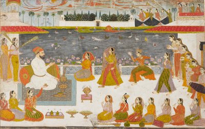 Nawab a dámy sledující nautch na terase, 1760 od Unbekannt
