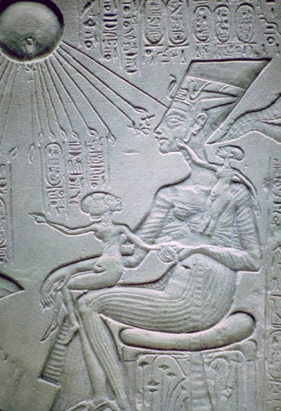 Nefertiti a dvě její dcery od Unbekannt