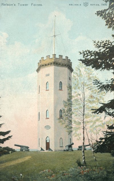 Nelsons Tower, Forres, konec 19.-začátek 20. století. od Unbekannt