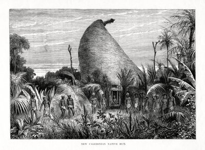 New Caledonian Native Hut, jihozápadní Pacifik, 1877 od Unbekannt