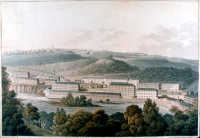 New Lanark Mills, Skotsko, c1815 od Unbekannt