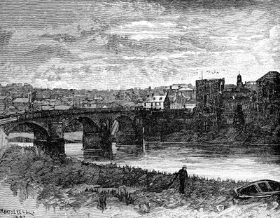 Hrad a most Newport, Newport, Wales, 1900 od Unbekannt