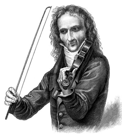 Niccolò Paganini, italský houslista, violista a skladatel, 30. léta 19. století. od Unbekannt