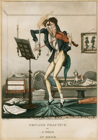 Niccolo Paganini - karikatura od Unbekannt