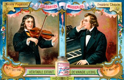 Nicolo Paganini a Frederic Chopin, c1900 od Unbekannt