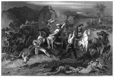 Noční výpad a útok na nákladní vozy, 1857, c1860 od Unbekannt