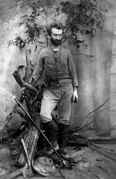 Nikolai Nikolaevich Miklukho-Maklai, ruský antropolog, Queensland, Austrálie, c1880 od Unbekannt