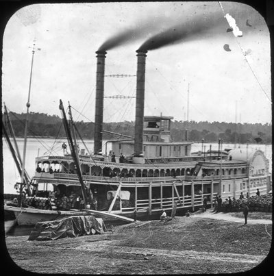Kolesový parník společnosti Northern Line Packet Company Lake Superior, USA, r. 1870 od Unbekannt