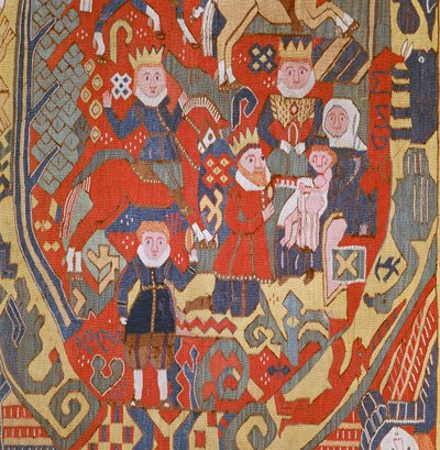 Norský gobelín detail 