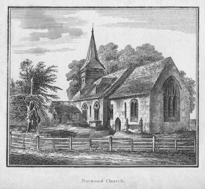 Norwood Church, c1792 od Unbekannt