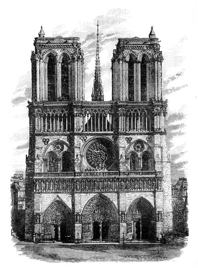 Notre Dame, Paříž, c1888 od Unbekannt