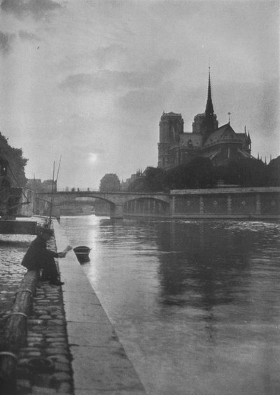 Notre Dame z řeky, Paříž, 1924 od Unbekannt