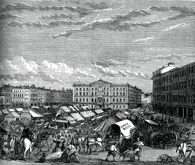 Nottinghamské tržiště, c1880 od Unbekannt