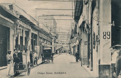 Ulice Obispo, Habana, c1910 od Unbekannt