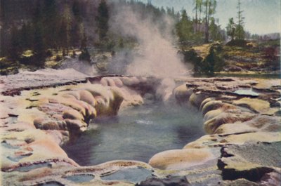 Podlouhlý gejzír, Yellowstonský park, 1916 od Unbekannt