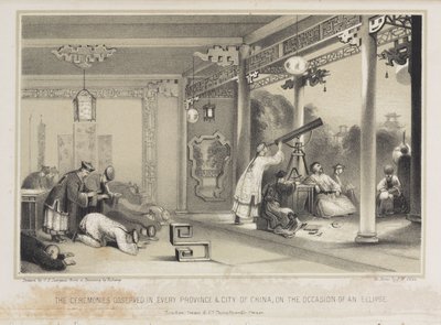 Pozorování zatmění v Číně, c 1836 od Unbekannt