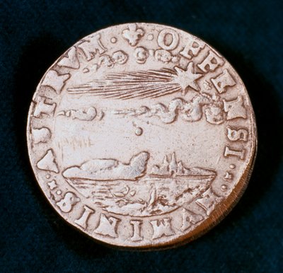 Avers medaile připomínající jasnou kometu z roku 1577 od Unbekannt