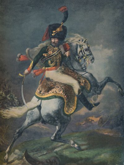 Důstojník nabíjení jízdních jezdců. Císařská garda, c1812, 1896. od Unbekannt