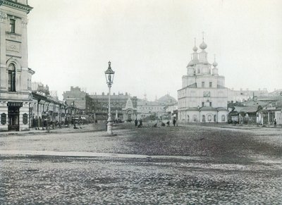 Ochotnyj Ryad Hunting Row, Moskva, Rusko 80. léta 19. století od Unbekannt