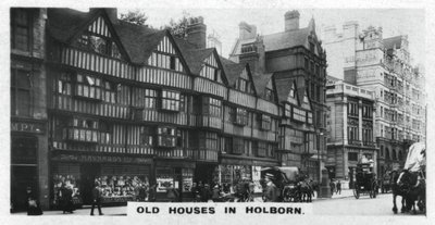 Staré domy v Holborn, Londýn, c1920 od Unbekannt