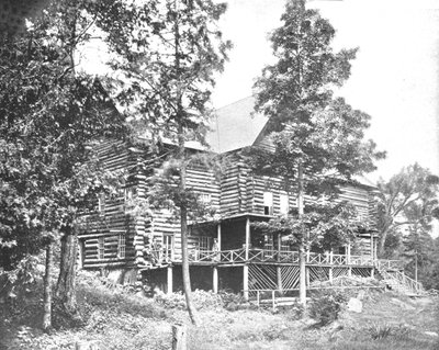 Old Log Cabin, Lake Placid, Adirondacks, New York State, USA, c1900. od Unbekannt