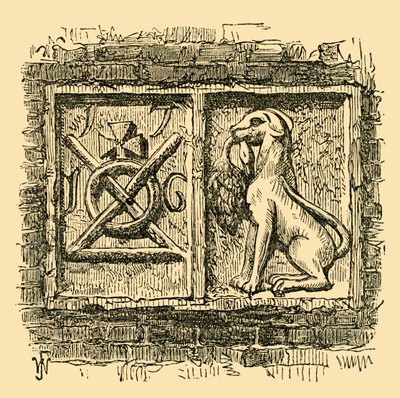 Staré znamení psa a kachny., c1878. od Unbekannt