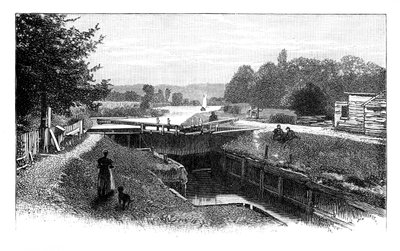Old Windsor Lock, River Thames, Berkshire, c1888 od Unbekannt