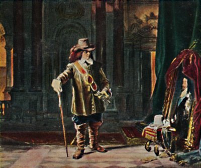 Oliver Cromwell 1599-1658. - Gemälde von Schrader, 1934. od Unbekannt
