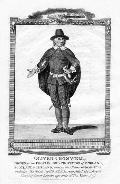 Oliver Cromwell , anglický vojevůdce a politik, 1706 od Unbekannt