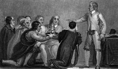 Oliver Cromwell odmítající korunu, 1650s od Unbekannt