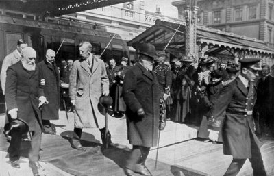 Král Edwards se na poslední cestě do své vlastní země vrací z Biarritz, 1910 od Unbekannt