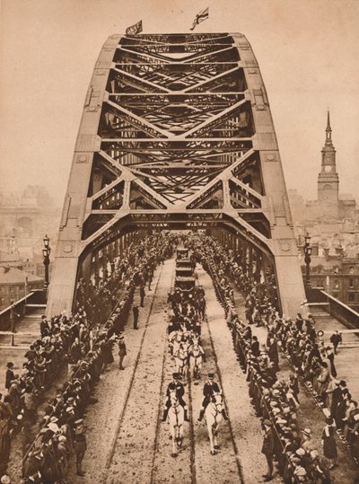 Otevření nového mostu Tyne Bridge králem Jiřím V., Newcastle-upon-Tyne, 10. října 1928 1935 od Unbekannt