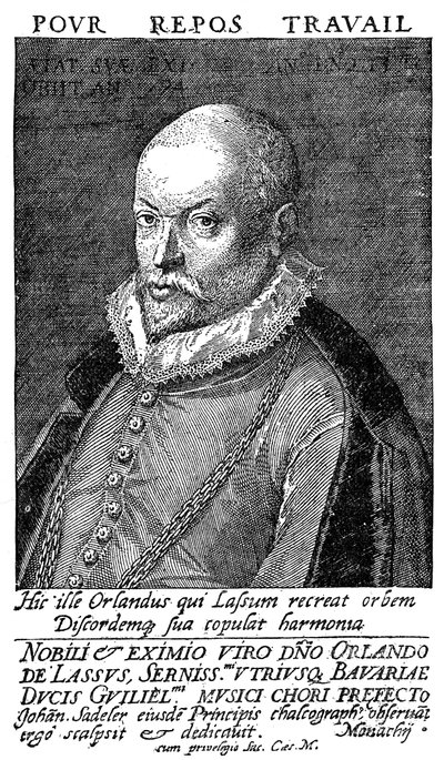 Orlandus Lassus , vlámský renesanční skladatel a hudebník, 16. století od Unbekannt