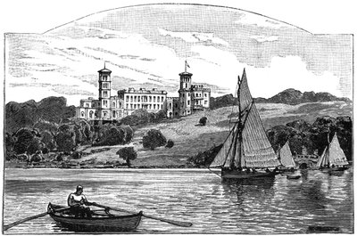 Osborne House z Solent, East Cowes, Isle of Wight, 1900 od Unbekannt