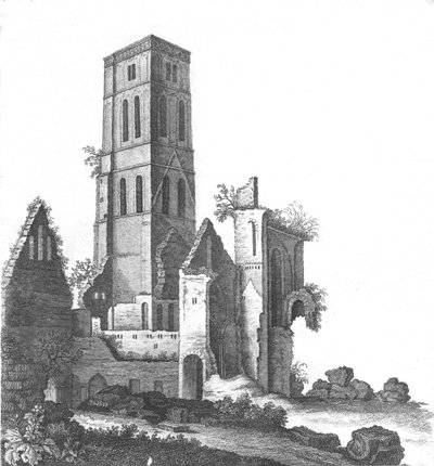 Osney Abbey poblíž Oxfordu, konec 18.-začátek 19. století od Unbekannt