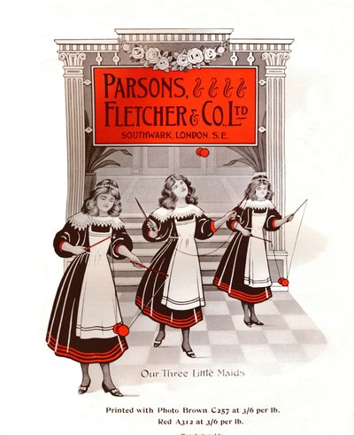 Naše tři malé služebné - inzerát Parsons, Fletcher & Co., Ltd., 1909. od Unbekannt