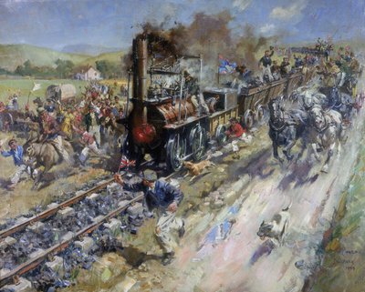 Otevření první veřejné linky Stockton a Darlington Railway od Unbekannt