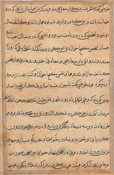 Stránka z Příběhů papouška Tuti-nama: textová stránka, c. 1560. od Unbekannt