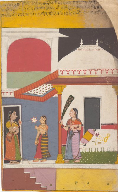 Stránka ze série Dispersed Ragamala Garland of Musical Modes, ca. 1710. od Unbekannt